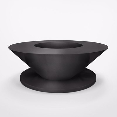 Front view of charcoal color 60" ultrafire gas fireplace