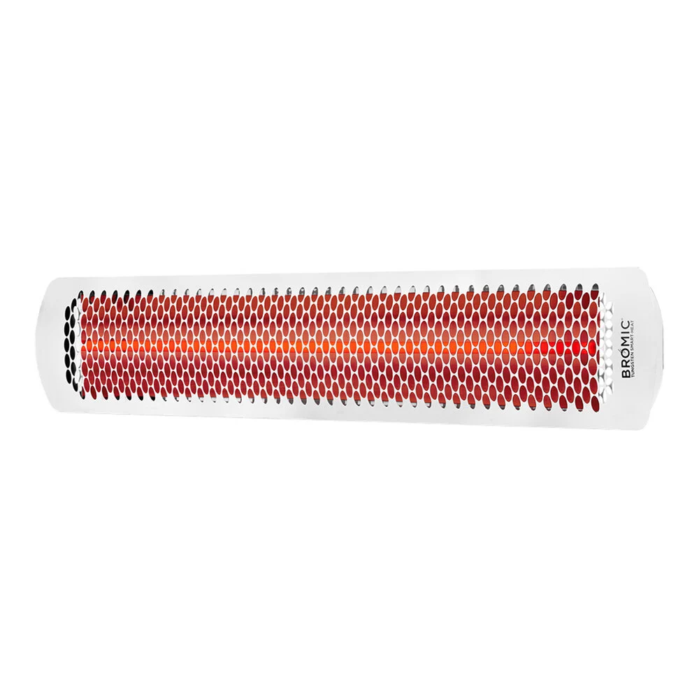 Front View of white 6000W Bromic Tungsten Smart-heat electric outdoor Heater