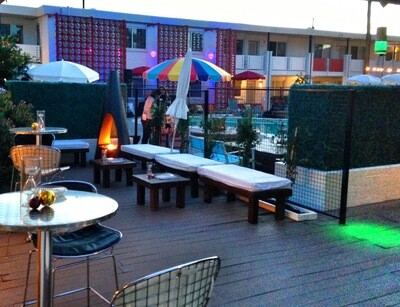 Outdoor restaurant 7ft charcoal color Gas Bonfire, Dual-sided Openings outdoor fireplaces