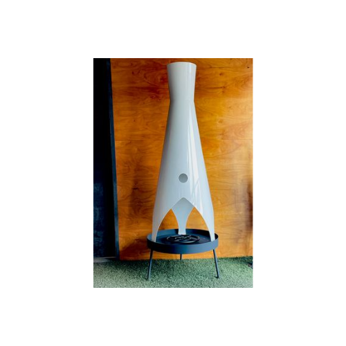 Standing of 5.5ft white Natural gas modfire stratofire