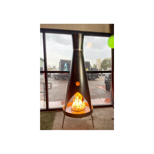 Outdoor Standing 5.5ft white charcoal gas stratofire - modfire