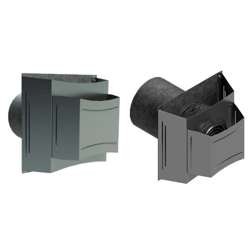 DuraVent 46DVA-H2 4” x 6 5⁄8” Horizontal Termination Cap with