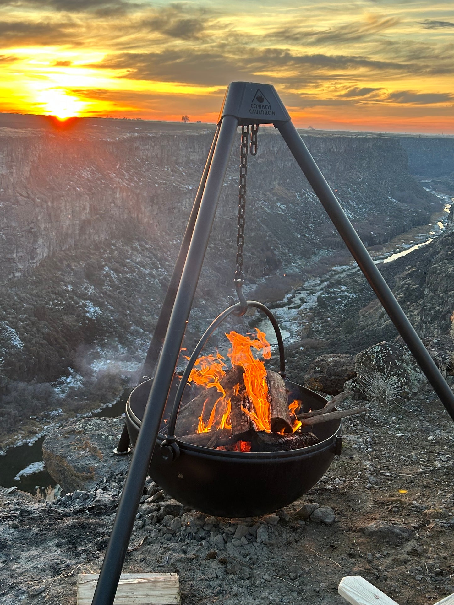 The Cowboy Cauldron The Wrangler 36" With Versatile Fire Pit and Cooking Pot For Chef in All of Us