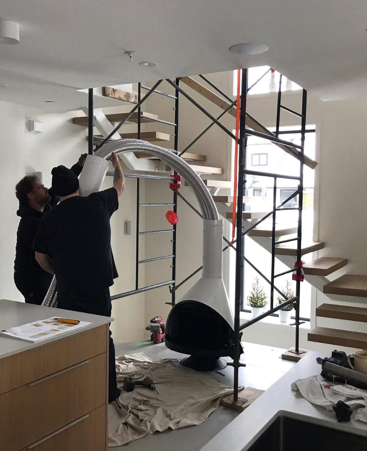 Malm Zircon Direct Vent Gas Fireplace MCM Mid Century Modern Cone Fireplace