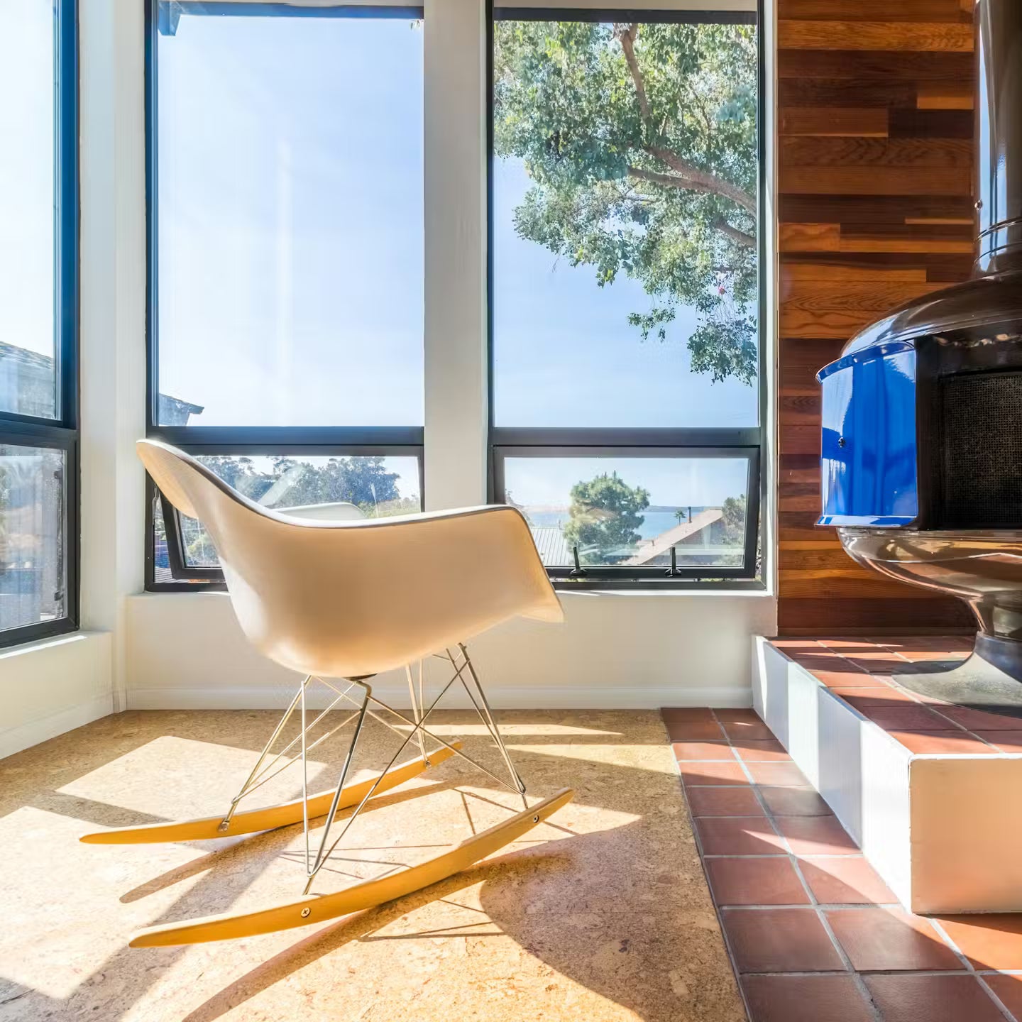 Dual custom color custom Focus style Malm MCM Zircon fireplace. Multi color wood fireplace brown bluw terra cotts orange fireplace