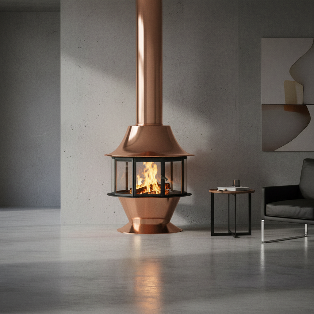 Malm 32" Spin-A-Fire Freestanding Wood Burning Fireplace