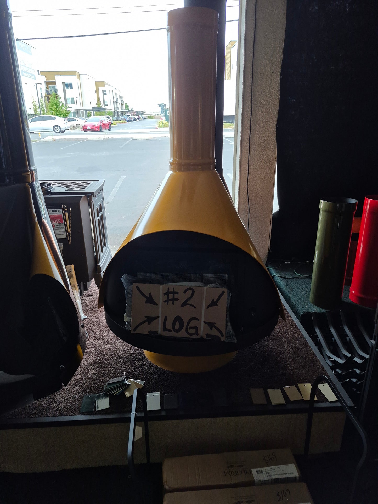 Zircon Wood burning Zircon 34" IN STOCK Mid century Modern Fireplace MCM fireplace available now while supplies last