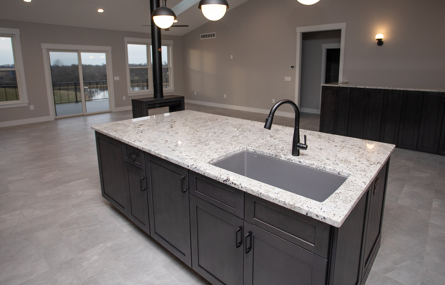 Invicta® Nelson Two Sided Glass 36" Cast Iron Wood Burning Stove Fireplace- Double sided see through Wood Stove