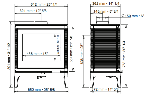 Invicta® Kiara Wood Stove 2022 Model