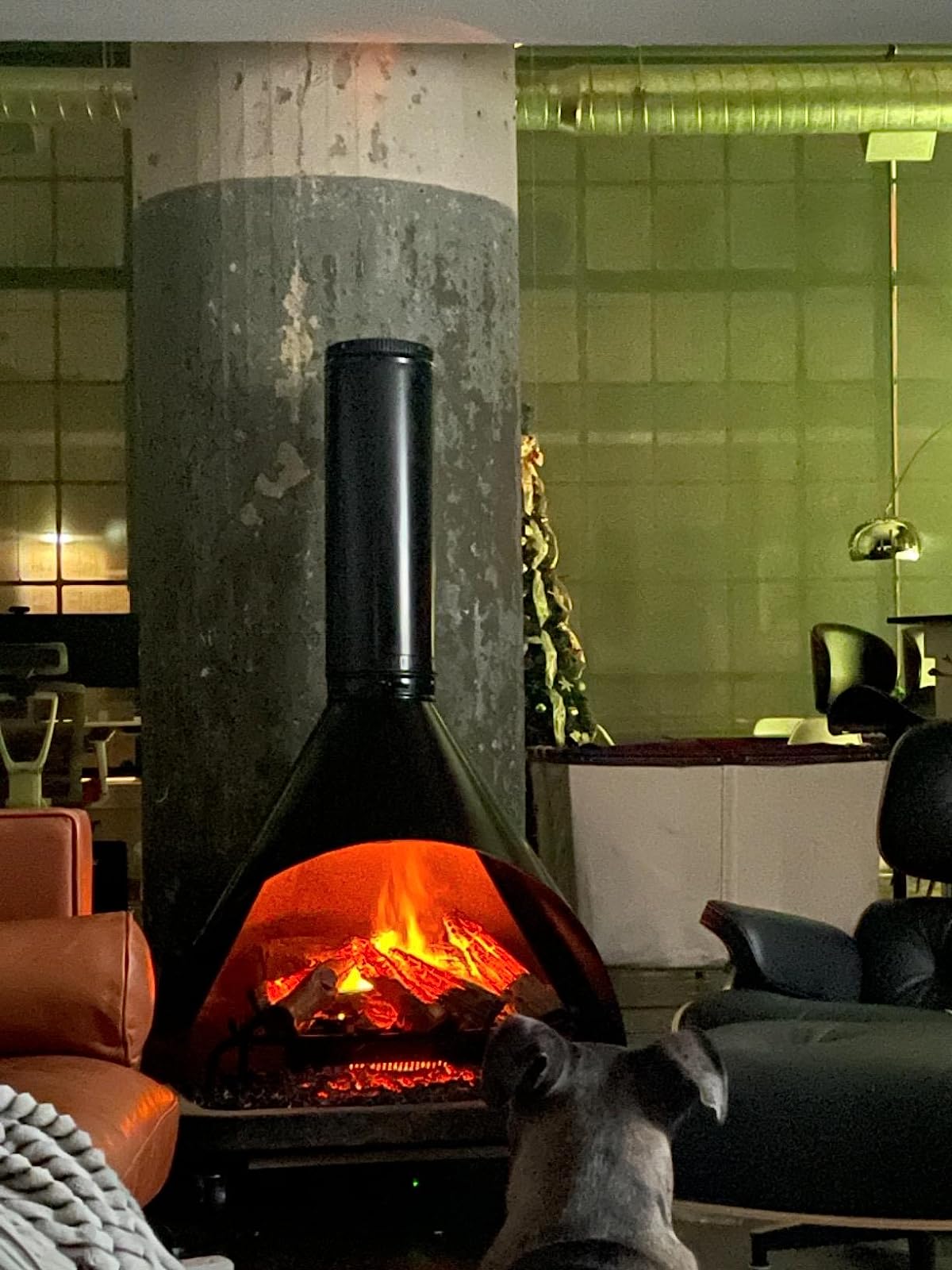 Malm 30” Zircon Freestanding Wood Burning Fireplace