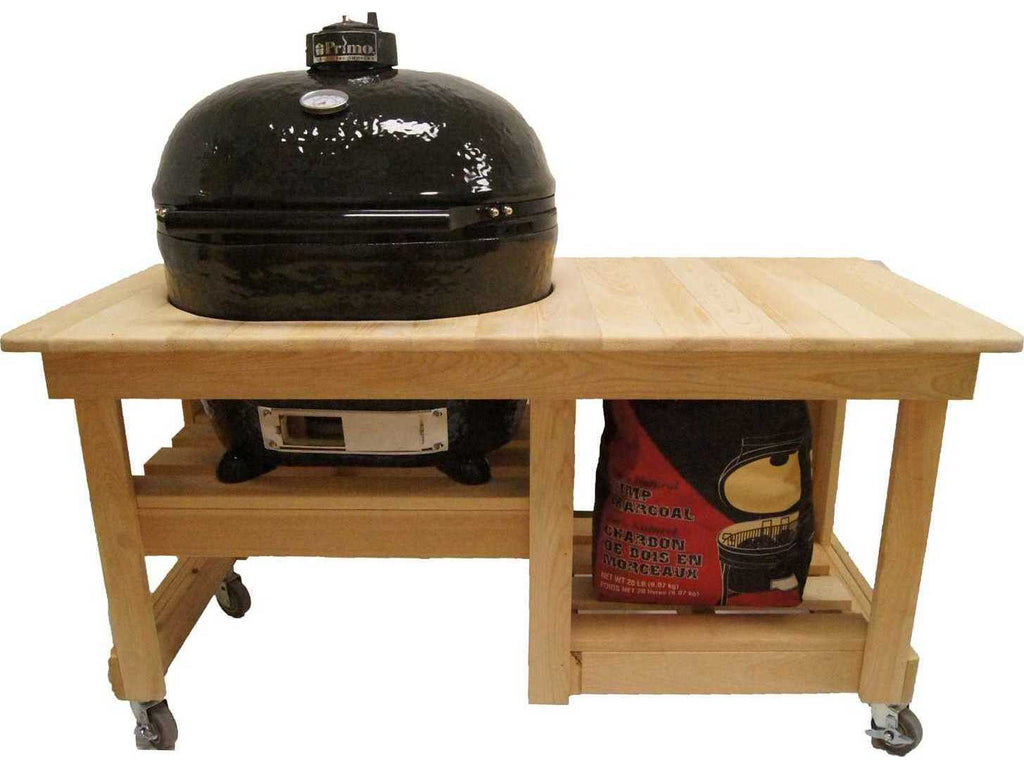 Smokey Mountain, Fireplaces, Primo, Grills, Outdoor Living, Burner, Fire, Primo Ceramic, Grill Head, XL 400, Kamado Grill, Cypress, Table