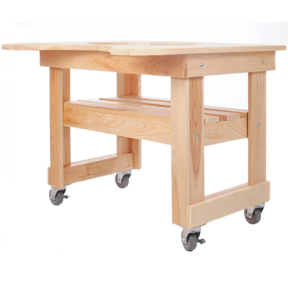 Smokey Mountain, Fireplaces, Primo, Grills, Outdoor Living, Burner, Fire, Primo Ceramic, Grill Head, XL 400, Kamado Grill, Cypress, Table