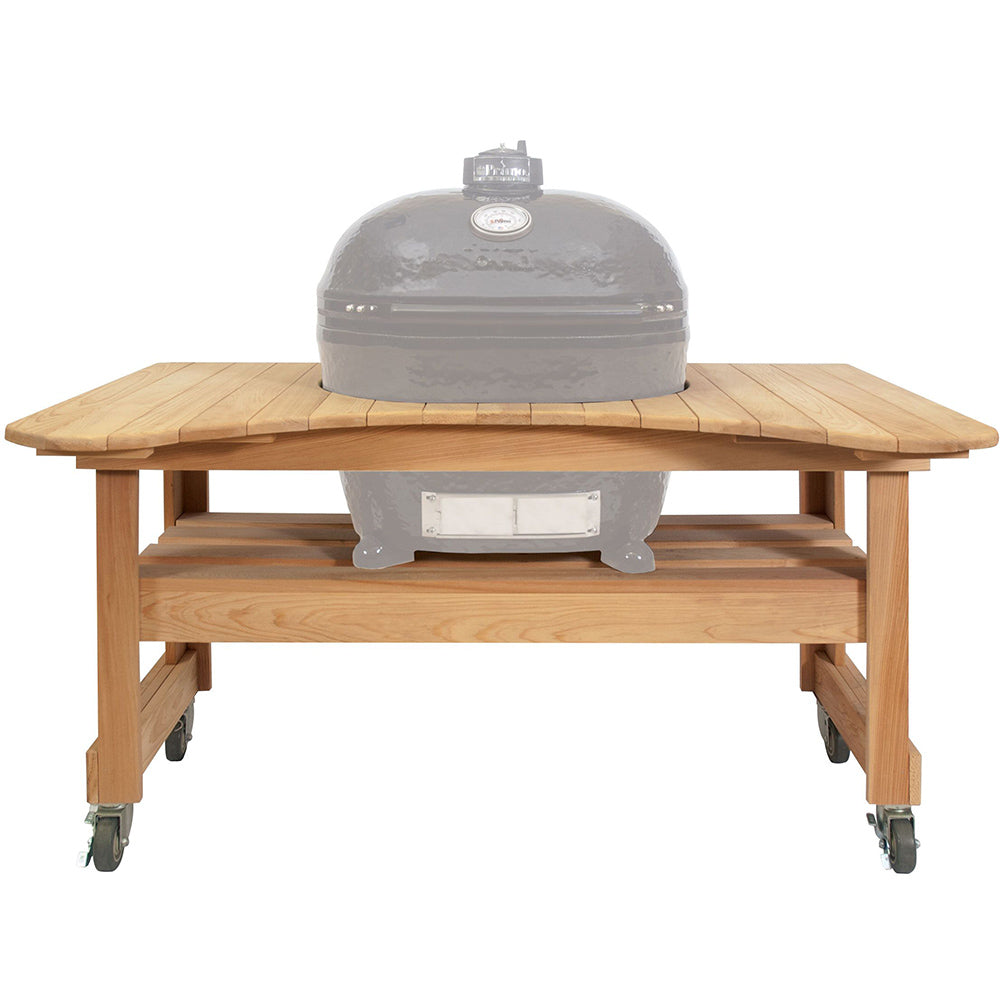 Smokey Mountain, Fireplaces, Primo, Grills, Outdoor Living, Burner, Fire, Primo Ceramic, Grill Head, XL 400, Kamado Grill, Cypress, Table