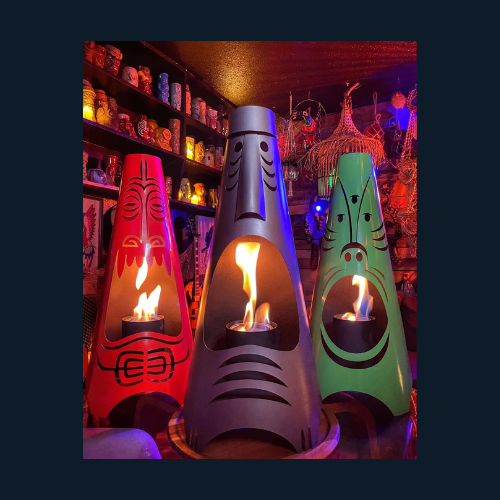 Modfire SHAG Series Mini-Tiki Fireplace - 4 hours Burn time