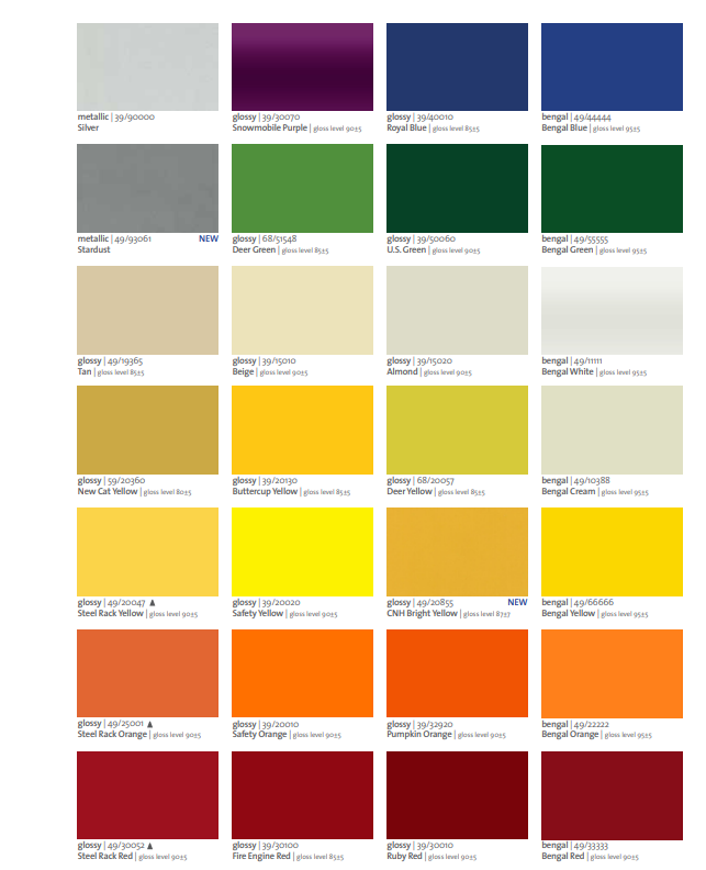 These are the RAL colors you choose from - please put down the color you want - we will call you and confirm the color. please allow 6 to 9 months to get these fireplace ade specifically for you. these come with 8' of pipe and if you want more we can add it and make it match perfectly for you. thank you for supporting our family business