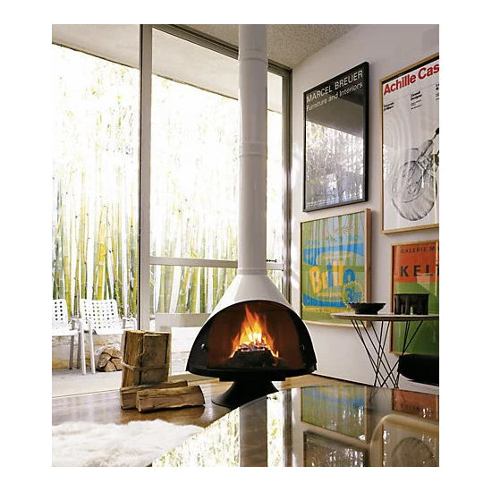 Malm 30” Zircon Freestanding Wood Burning Fireplace
