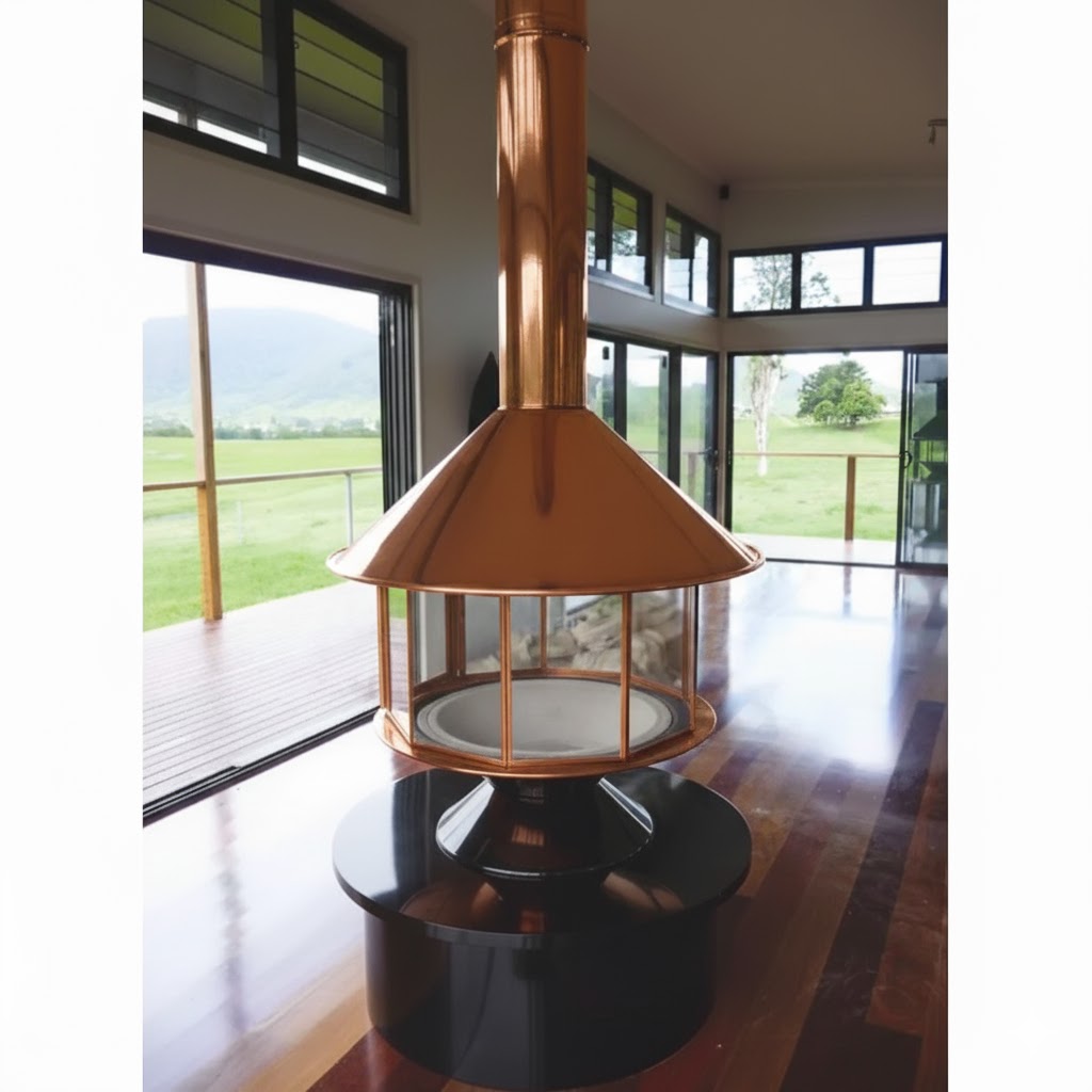 Copper Malm Fireplace by Smokey Mountain Fireplaces – modern mid-century fireplace available nationwide in the USA and Canada.
Lifestyle Image:
Malm Copper Spin-A-Fire in modern designer living room, supplied by Smokey Mountain Fireplaces.
Detail Image:
Handcrafted Copper Malm Fireplace with matching base – mid-century modern fireplace for designers, builders, and homeowners across North America.
Alternate Finish Image:
Turquoise Malm Fireplace with matching base – available in multiple finishes from