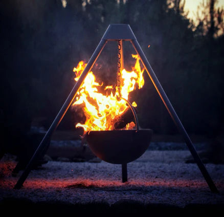 The Cowboy Cauldron Ranch Boss 42" Diameter Hanging Wood Burning Fire pit 84 Gallon Capacity