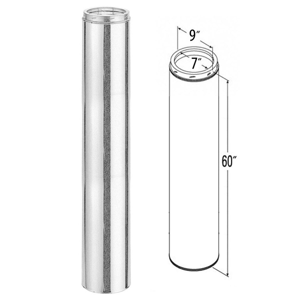 7DT-60CF this galvalume exterior flue pipe