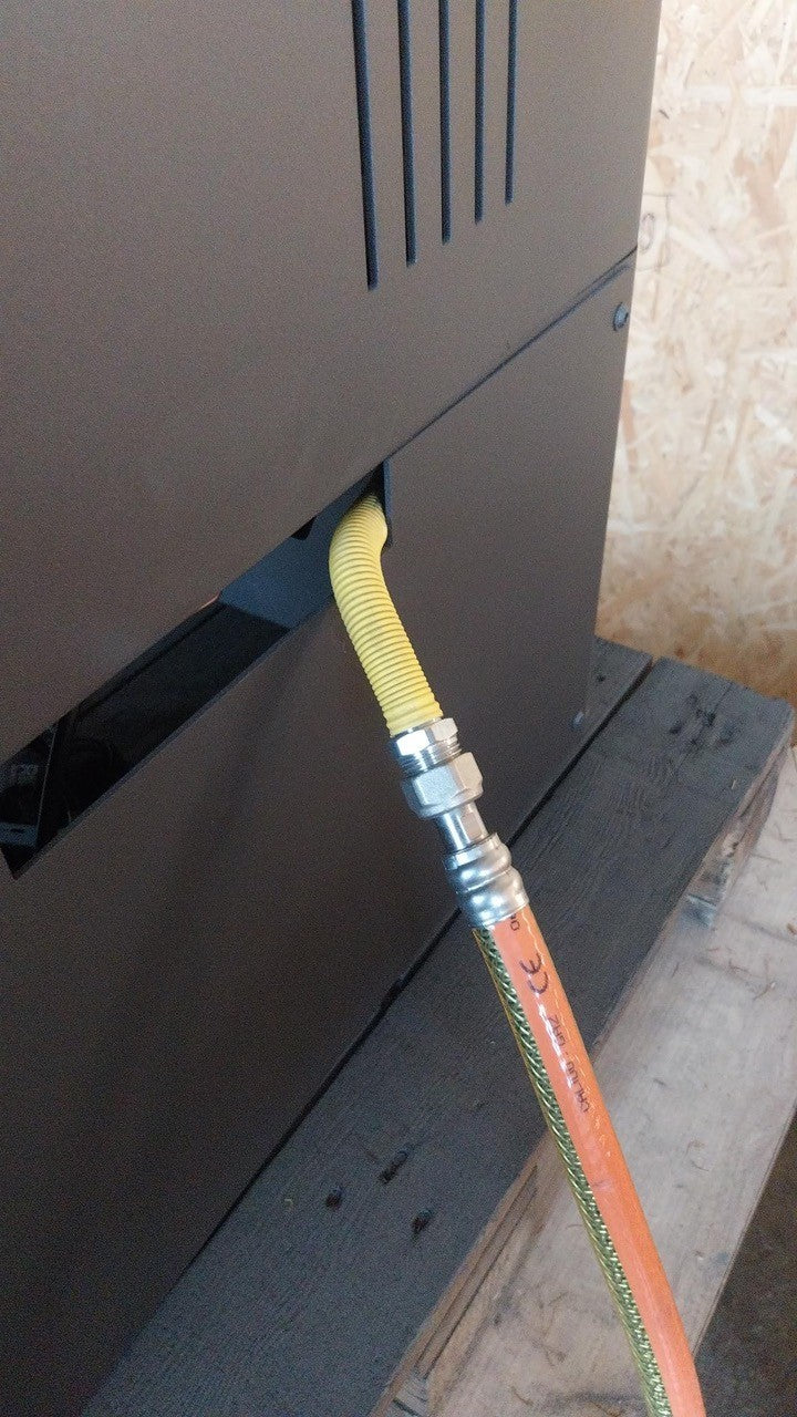 KFD Dorako Ariana- Three Sided Glass Freestanding Gas Fireplace with Bench Direct Vent Gas