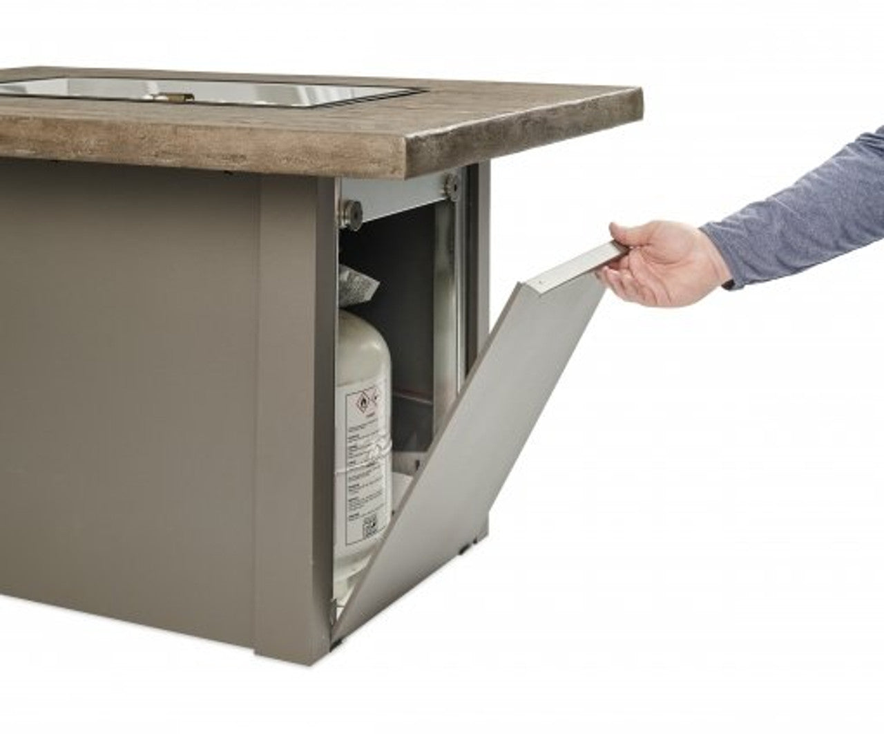 Driftwood, Havenwood, Rectangular Gas Fire Pit Table, Fire Pit Table