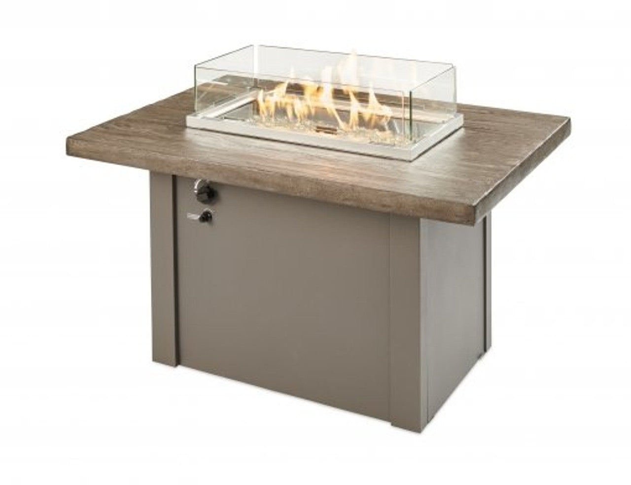 Driftwood, Havenwood, Rectangular Gas Fire Pit Table, Fire Pit Table