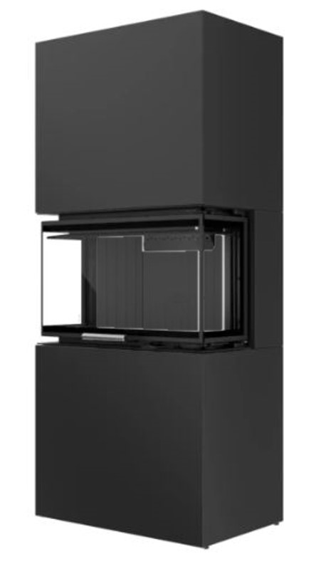 Albero 3 Sided Panoramic glass wood stove - Indoor Fireplace Insert