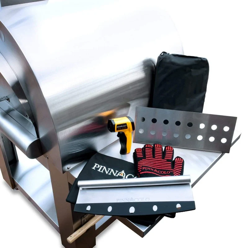 Roll of paper, black bag, glove and various Pinnacolo premio tool with Pinnacolo branding.