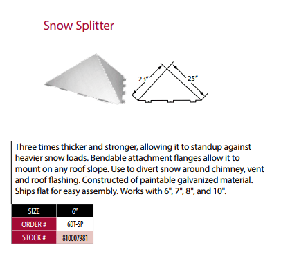 DuraVent PelletVent Pro Snow Splitter - 6DT-SP