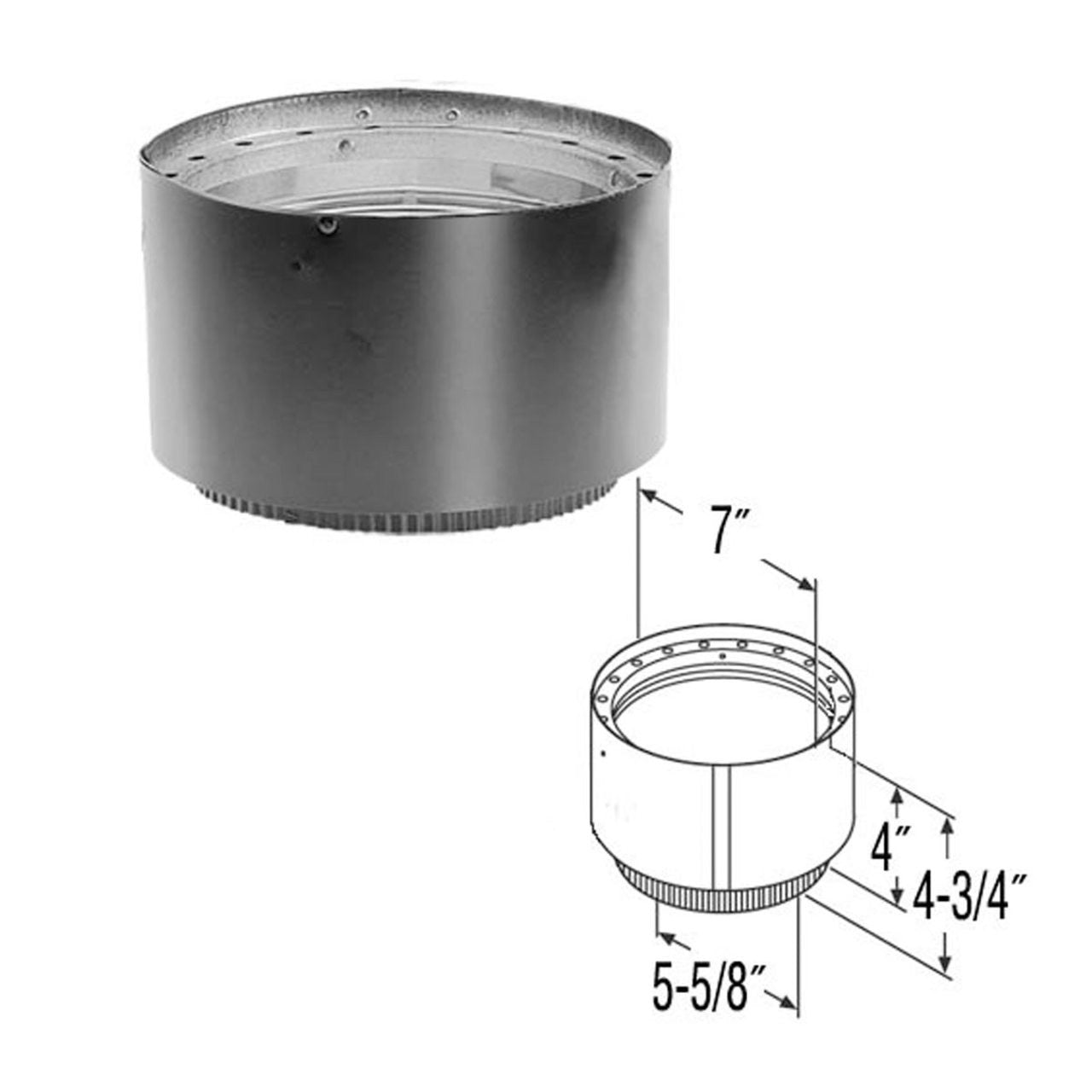 6" DVL Adapter Section No Damper - 6DVL-AD