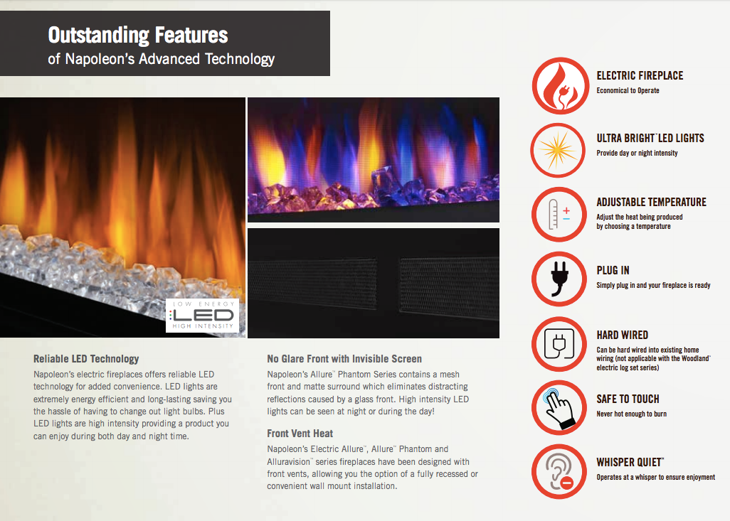 Napoleon® Ascent 40 Built-In Electric Fireplace