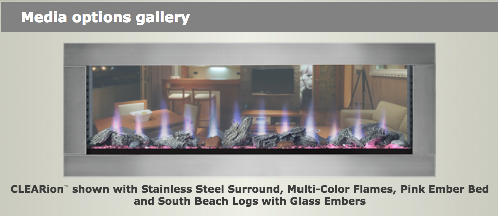 Napoleon® CLEARion™ Elite Built In See Thru Electric Fireplace