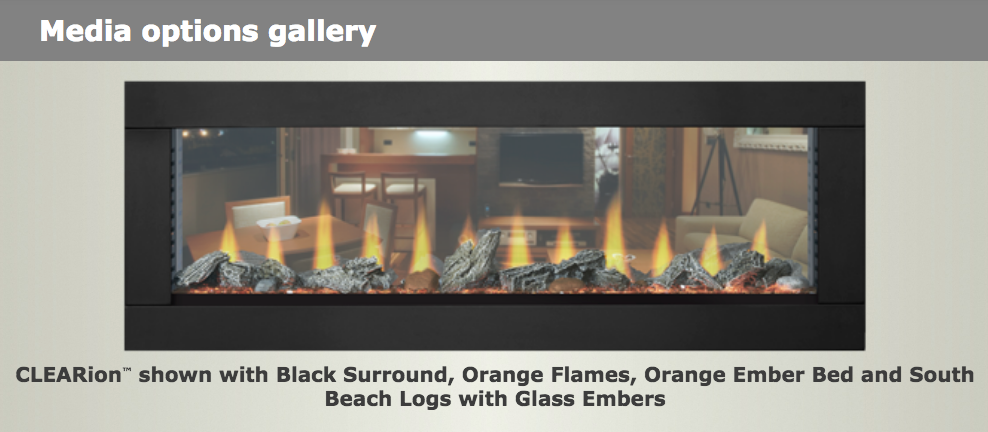 Napoleon® CLEARion™ Elite Built In See Thru Electric Fireplace