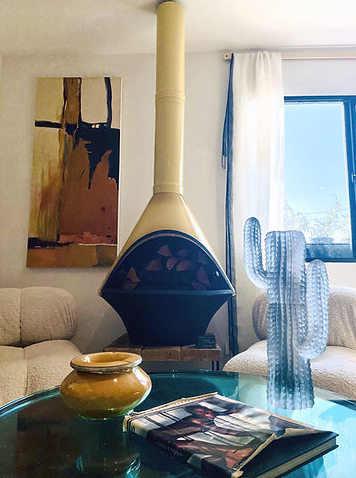 Malm Midcentury Modern Lancer Cone Fireplace MCM Wood Burning Custom made Fireplace