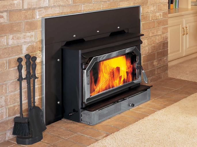 Striker 160 Wood Burning Stove insert 18" logs High efficiency with Air Wash system