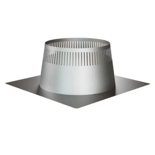 The DuraVent DuraTech LDC 10" Flat Ventilated Flashing is a high-quality all-fuel chimney flashing piece built for the DuraTech LDC double-wall chimney line. It's suited to factory-built fireplaces, large masonry fireplaces, and vented non-condensing heating appliances, providing a tight, weather-resistant seal.