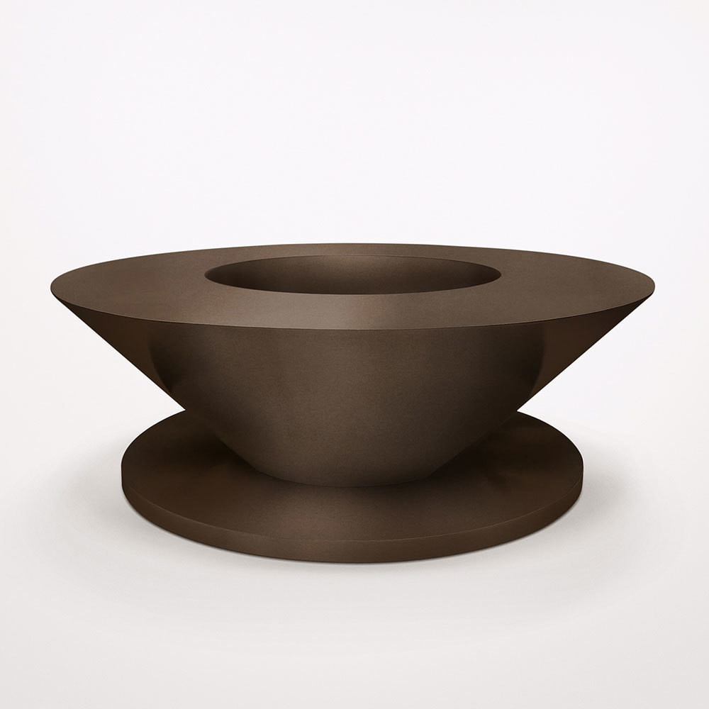 Front view of chocolate color 60" ultrafire gas fireplace