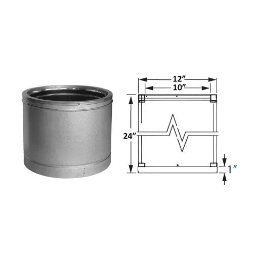 DuraVent DuraTech 10" Inner Diameter Steel All-Fuel Chimney Pipe