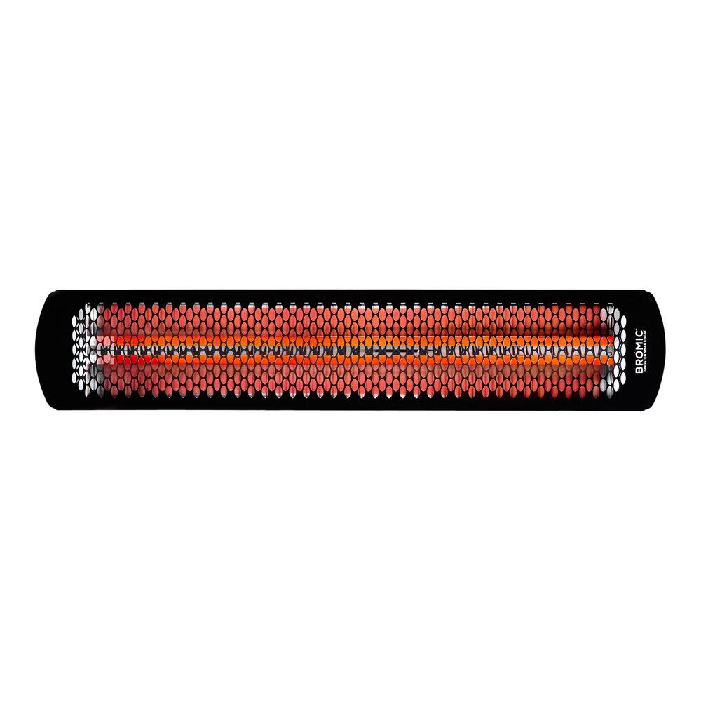 Front View of 2000W black bromic tungsten Electric Patio Heater, 220V-40V