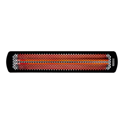 Front View of 2000W black bromic tungsten Electric Patio Heater, 220V-40V