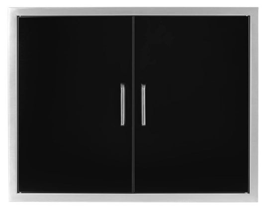 Wildfire Double Door 30"x24" - Black Stainless Steel