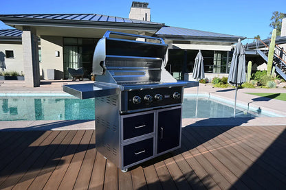 Wildfire Ranch PRO 42-Inch Black Stainless Steel Grill Cart