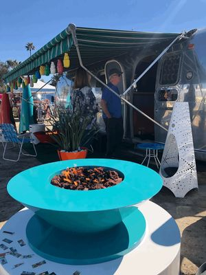 40" turquoise ultrafire - Modfire outdoor fireplace