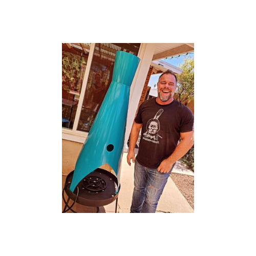 Outdoor Standing 5.5ft Turquoise gas stratofire - modfire