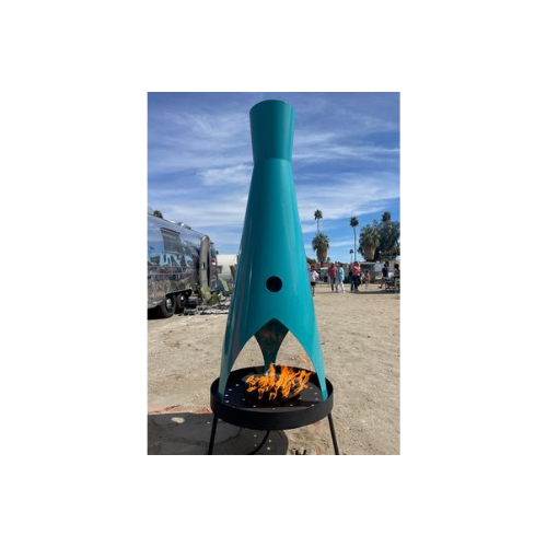 Outdoor standing 5.5ft Turquoise Natural gas modfire stratofire