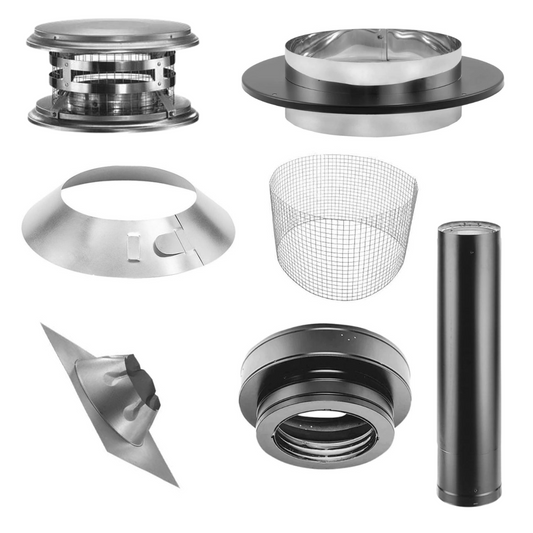 7'' DuraVent flue pipe Bundle for vaulted or flat ceilings- perfect for Invicta