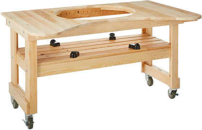 Smokey Mountain, Fireplaces, Primo, Grills, Outdoor Living, Burner, Fire, Primo Ceramic, Grill Head, XL 400, Kamado Grill, Cypress, Table 