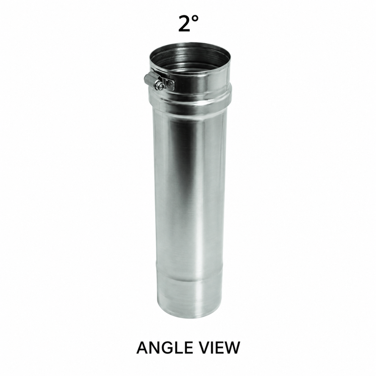 Adjustable Stainleass steel Single Wall Gas vent FasNSeal Pipe with patented built in mechanical locking band and triple lipped directional gaskets at the end of the pipewhich allows for ease of installation.