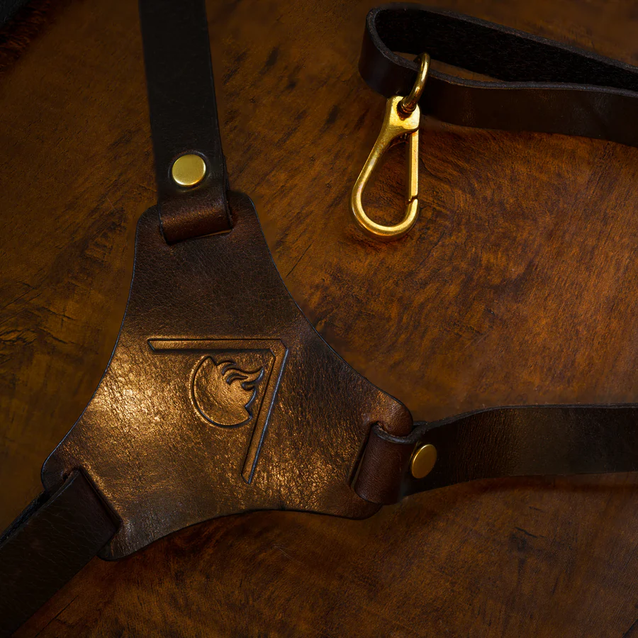 Cowboy Cauldron Best Barbecue Apron for Outdoor Cooks - Genuine Leather Yoke, High-Quality BBQ Apron Shift Weight Off Neck