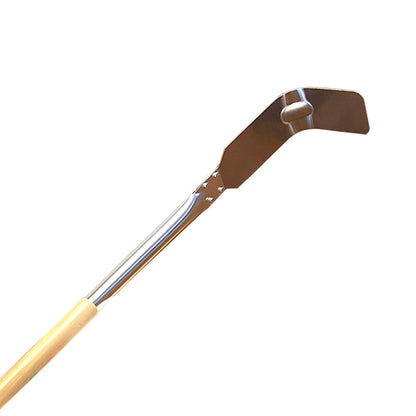 STAINLESS STEEL ASH HOOK WITH WOODEN HANDLE (LENGTH 50")